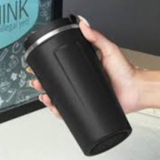 black tumbler